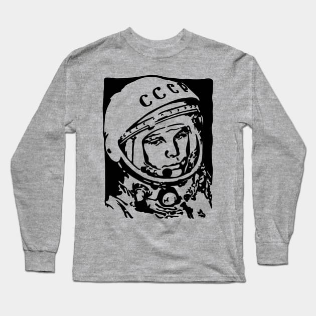 Yuri Gagarin Long Sleeve T-Shirt by Slightly Unhinged